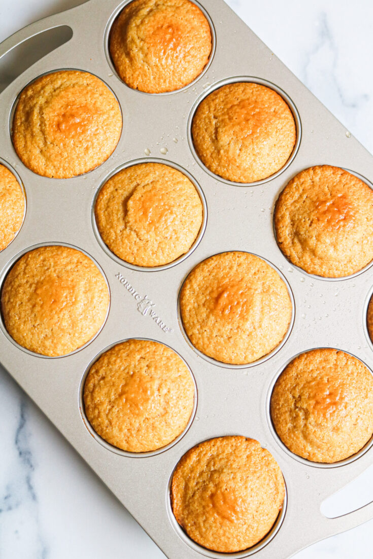 cornbread muffin in muffin tin